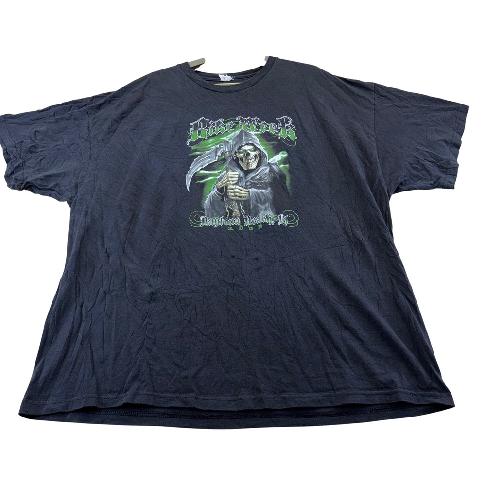 Delta T-Shirt Mens XXL Black Bike Week 2009 Daytona Beach Grim Reaper Graphic